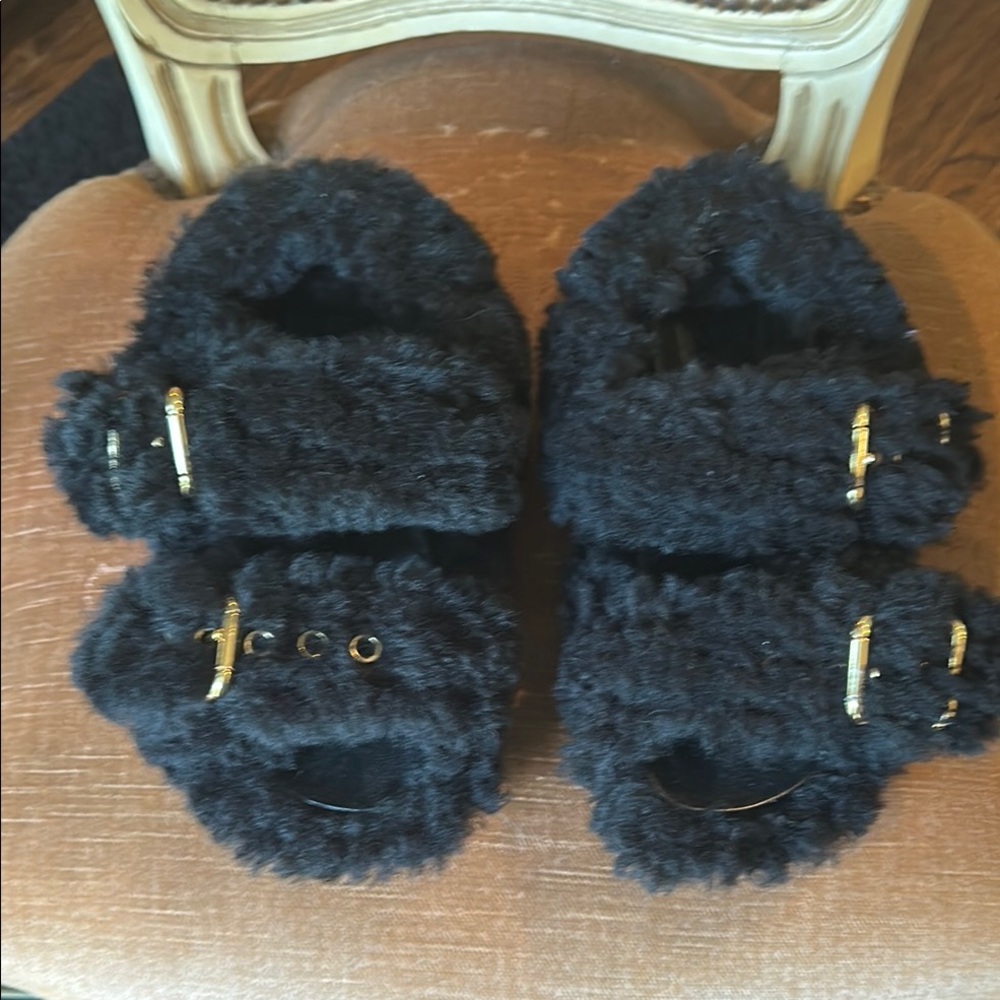 Marni shearling adjustable  sandals